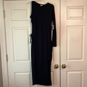 Asymmetric one shoulder cutout dress